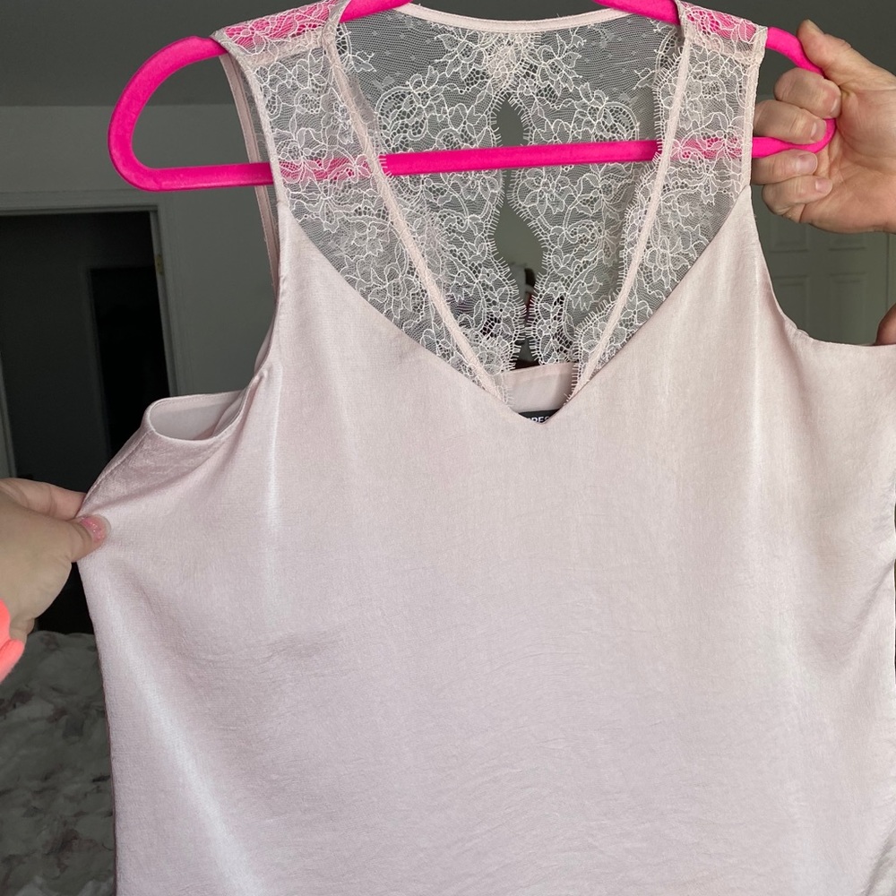 Express lace tank top